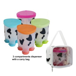 Basilic Milk Powder Dispenser 3 Compartment With Bag D153