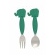 Marcus & Marcus Toddler Spoon & Fork Set (Green Ollie)