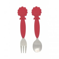 Marcus & Marcus Toddler Spoon & Fork Set (Red Marcus)