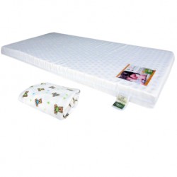 Bumble Bee Latex Baby Mattress 28x52x4" with Fitted Crib Sheet