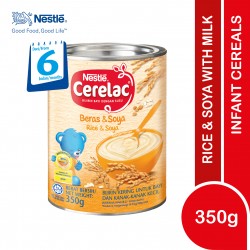 CERELAC Infant Cereal Rice & Soya (6 Months+) 350g (Expiry Date 12/3/2024)
