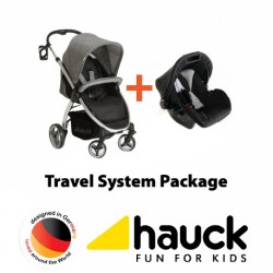 [Bundle Set] Hauck Travel System  Lift Up 4 + Comfort Fix - Melange Grey (LU068CF)