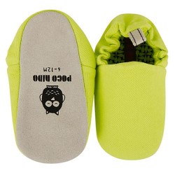 'Poco Nido Chartreuse Green Plain Mini Shoes'