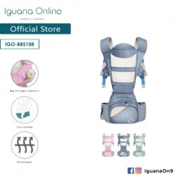 Iguana Online Seat Baby Carrier BBS108 with Four Seasons Breathable (Ocean Blue)