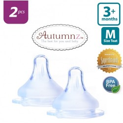 Autumnz MAXY Soft Silicone Teat MEDIUM Flow (2pcs) (3+ months / Round Hole)