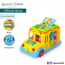 Iguana Educational Interactive Miniature Musical School Bus With 10 Different Animal Sounds And 8 Fun and Educational Ga