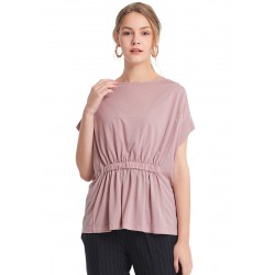 Mamaway Nursing Loose Top with Back Tie (Pink)