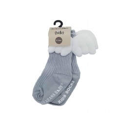 Akarana Baby Winged Socks (Grey)