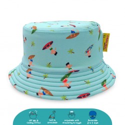 Cheekaaboo Reversible Bucket Hat - Surfer (Summer Paradise)