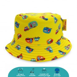 Cheekaaboo Reversible Bucket Hat - Camper Van (Summer Paradise)