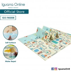 Iguana Online Baby BPA Free Crawling Pad Carpet Folding Playable Floor Mat for Infant - 180x200CM (Assorted Design)
