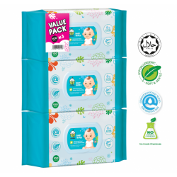 Chomel Baby Wipes 100 Sheets x 3 Packs (Value Buy)