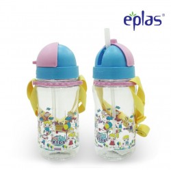 Eplas Kids Water Bottle with Straw & Removable Strip 480ml (EGBQ-480BPA/Blue)