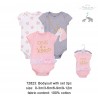 Little Treasure Hangging Short Sleeve Baby Suits Interlock - Unicorn Purse (3pcs) 72823