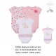 Little Treasure Hangging Short Sleeve Baby Suits Interlock - Beautiful (3pcs)