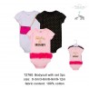 Little Treasure Hangging Short Sleeve Baby Suits Interlock - Fabulous (3pcs)