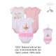 Little Treasure Hangging Short Sleeve Baby Suits Interlock - Unicorn (3pcs) 72221