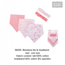 Hudson Baby Bandana Bib and Headband Set - Unicorn (5pcs)