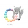 Teether Joy Pastel Duo Ring (Grey Fox)