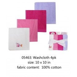 Luvable Friends Super Soft Washcloths - Pink Fish (4pcs)