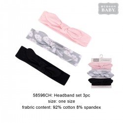 Hudson Baby Headbands Set - Gray Clouds (3pcs)