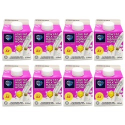 [Chilled] DiamondPure Low Fat Milk with Manuka Honey 300ml (8 Packets)