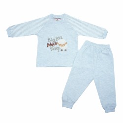Trendyvalley Organic Cotton Baby Long Sleeve Pyjamas Set (Baa Sheep Blue)