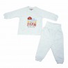 Trendyvalley Organic Cotton Baby Long Sleeve Pyjamas Set (Old Mac Donald/Grey)