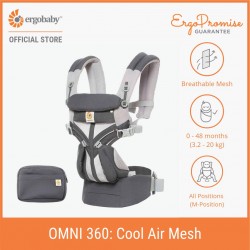 Ergobaby Omni 360 Baby Carrier - All-in-One Cool Air Mesh (Carbon Grey)