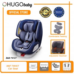 JPJ APPROVED Hugo Baby 360 Twist Baby Car Seat (Blue)
