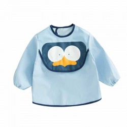 Earth Bebe Sleeved Waterproof Bib (Blue)