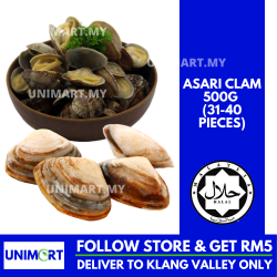 UNIMART Bosfiken Deli Fresh Asari Clam Lala 500g (31-40pcs)