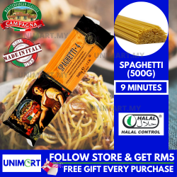 UNIMART Campagna Spaghetti Pasta (500gram) (Cooking Time : 9 Minutes)