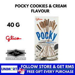 UNIMART Pocky Cookies and Cream Flavour 40g Biscuits Sticks