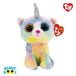 Ty Plush Toys (Malaysia Official) Beanie Boos Large Heather the Cat with Horn Plush Toys