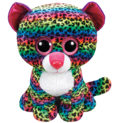 Ty Plush Toys (Malaysia Official) Beanie Boos Large Dotty the Multicolored Leopard Soft Toys