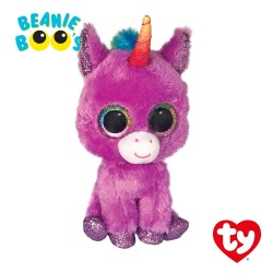 Ty Plush Toys (Malaysia Official) Beanie Boos Regular and Medium Rosette the Purple Unicorn Soft Toys