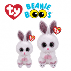 Ty Plush Toys (Malaysia Official) Beanie Boos Regular and Medium Slippers the White Rabbit Soft Toys