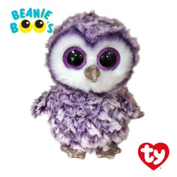 Ty Plush Toys (Malaysia Official) Beanie Boos Regular and Medium Moonlight the Purple Owl Soft Toys