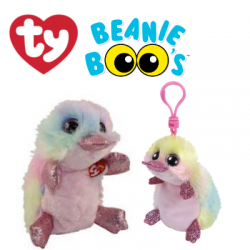 Ty Plush Toys (Malaysia Official) Beanie Boos Clip and Regular Petunia the Platypus Soft Toys