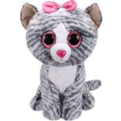 Ty Plush Toys (Malaysia Official) Beanie Boos (Large Size) Kiki the Grey Cat Soft Toys