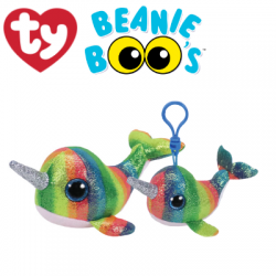 Ty Plush Toys (Malaysia Official) Beanie Boos (Multiple Sizes) Nori The Narwhal Soft Toys