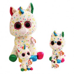 Ty Plush Toys (Malaysia Official) Beanie Boos Clip, Regular and Medium Harmonie the Speckled Unicorn Soft Toys