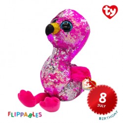 Ty Plush Toys (Malaysia Official) Flippables (Multiple Size) Pinky The Sequin Pink Flamingo Sequins Soft Toys