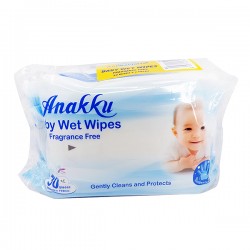 Anakku Baby Wet Wipes Fragrance Free (30's x 2)