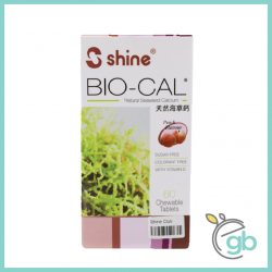 Shine Bio-Cal Natural Seaweed Calcium Chewable Tablet (Peach Flavour)