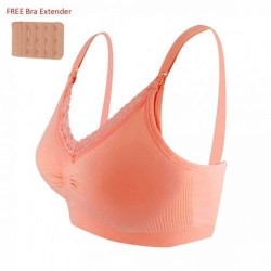 Lunavie Peach Seamless Nursing Bra (Size M)