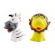 Simple Dimple My Toy - Premium Animals Vinyl Toy Zebra & Lion (2pcs Set)