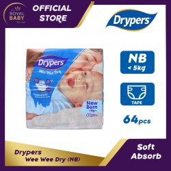 Drypers Wee Wee Dry Disposable Diapers (Newborn) Up to 5kg (64pcs)