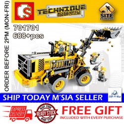 Little B House 688pcs DIY Building Blocks Technique Series Excavator Wheel Loader - BT194